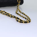 CHANEL Matelasse Chain Shoulder Bag Lamb Skin Black CC Auth 72241A-7