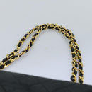 CHANEL Matelasse Chain Shoulder Bag Lamb Skin Black CC Auth 72241A-14