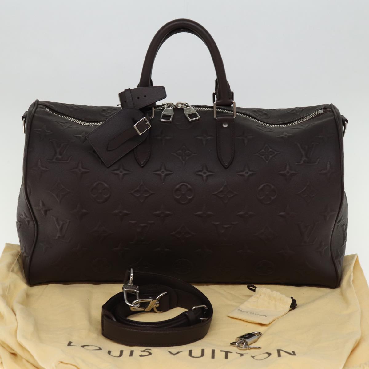 LOUIS VUITTON Monogram Revision Keepall Bandouliere 45 Bag M56712 LV Auth 72246S