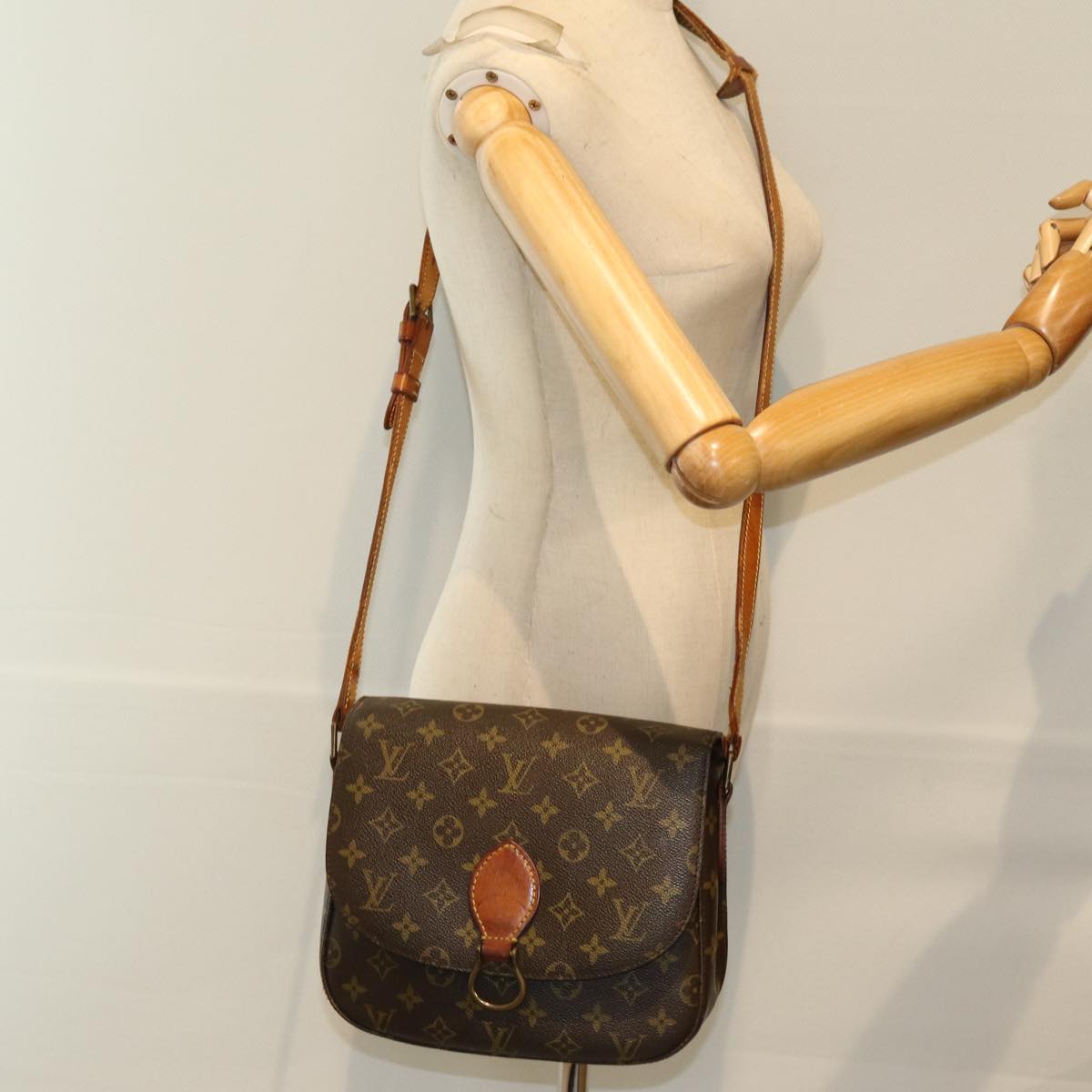 LOUIS VUITTON Monogram Saint Cloud GM Shoulder Bag Vintage M51242 LV Auth 72260