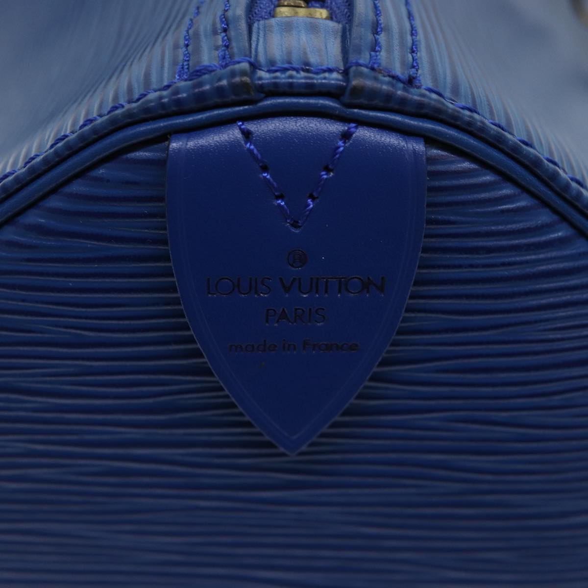 LOUIS VUITTON Epi Speedy 35 Hand Bag Toledo Blue M42995 LV Auth 72296