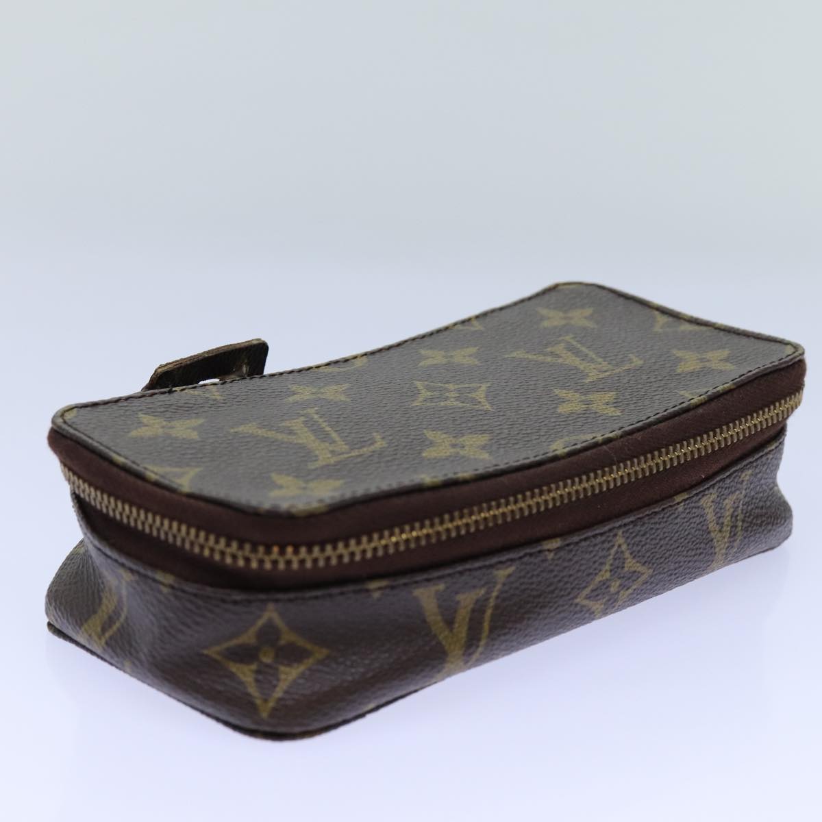 LOUIS VUITTON Monogram Poche Monte Carlo Jewelry Box M47352 LV Auth 72310