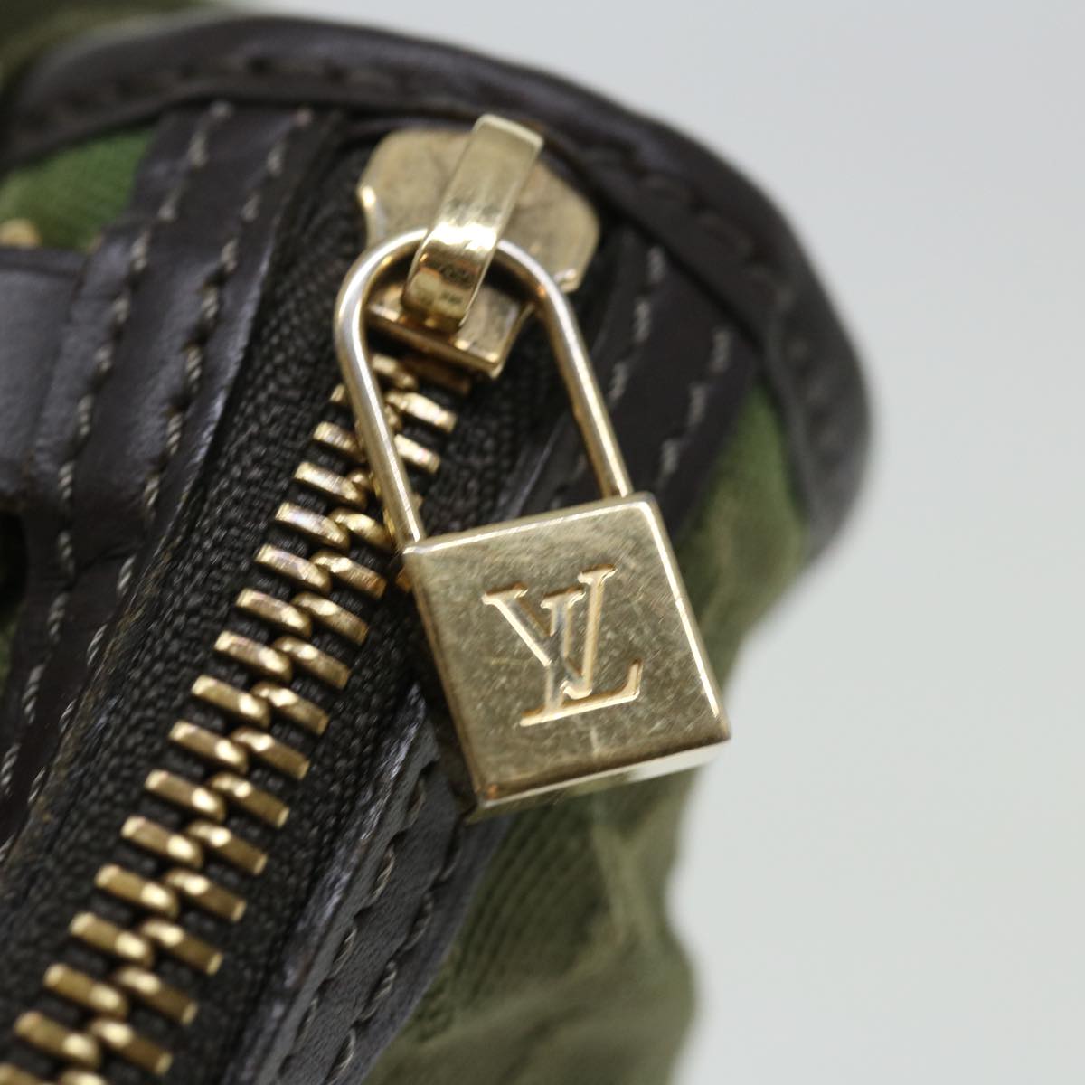 LOUIS VUITTON Monogram Mini Pochette Catrain Bag TST Khaki M92332 LV Auth 72330