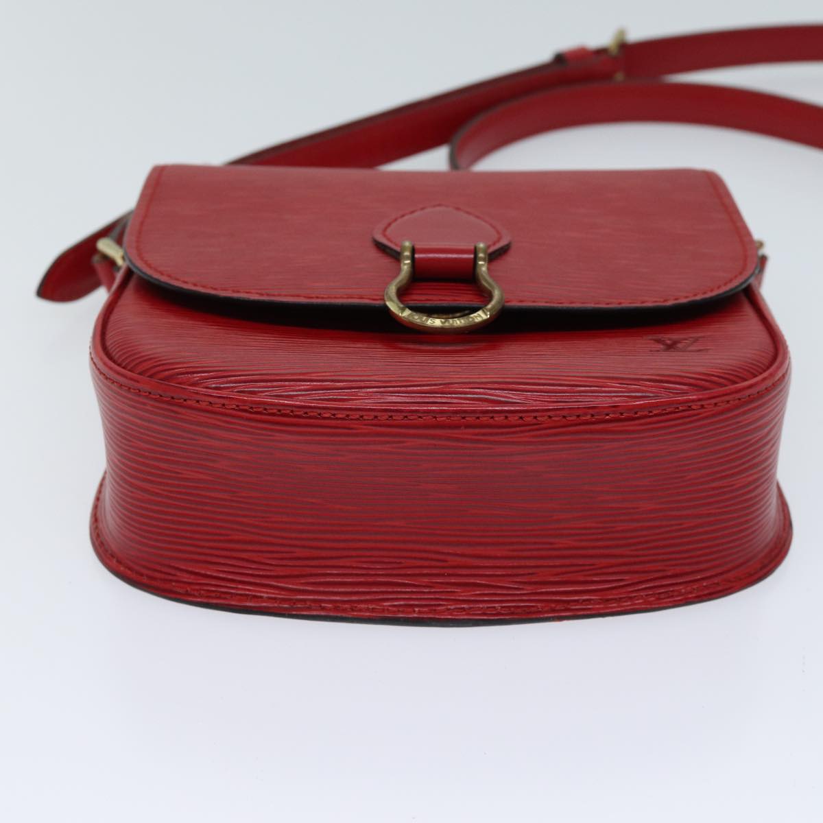 LOUIS VUITTON Epi Saint Cloud PM Shoulder Bag Red M52217 LV Auth 72331