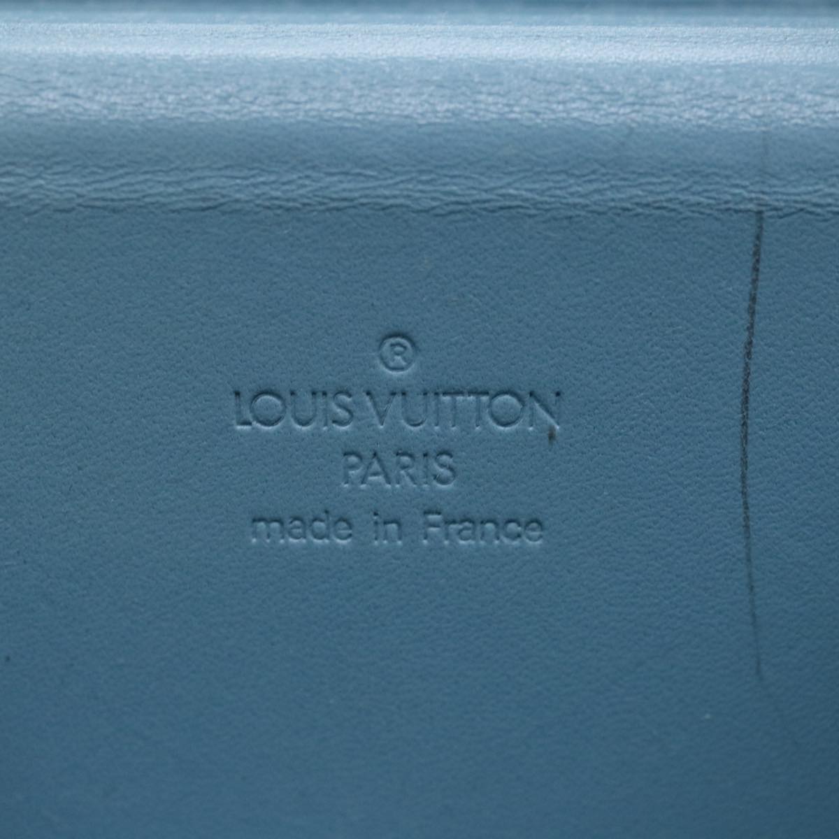 LOUIS VUITTON Monogram Vernis Bleecker Pouch Baby Blue M91003 LV Auth 72332
