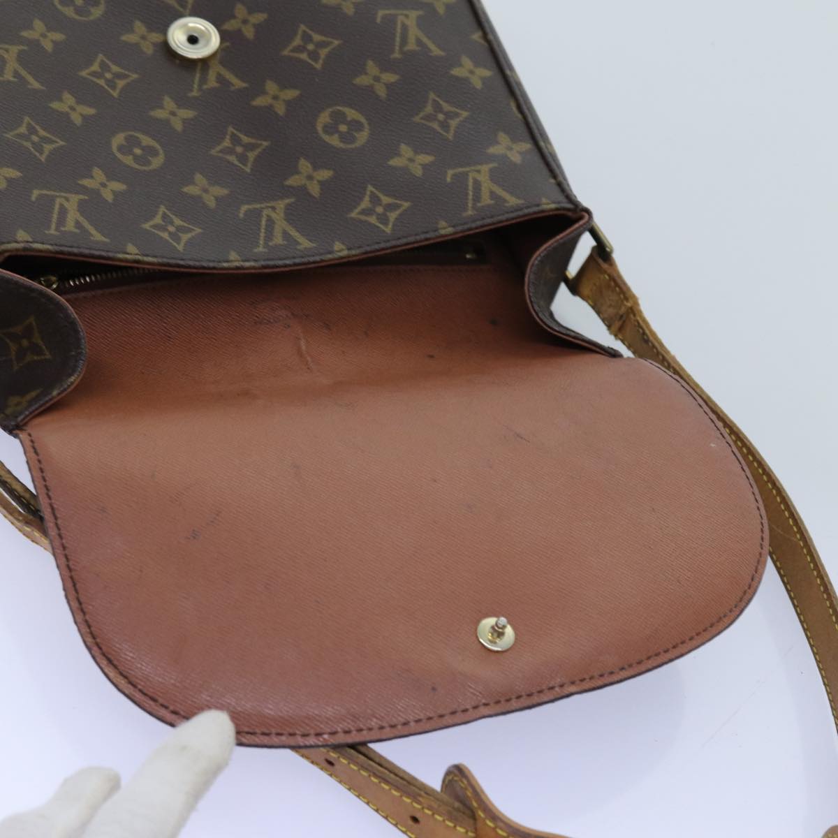 LOUIS VUITTON Monogram Saint Cloud GM Shoulder Bag M51242 LV Auth 72335