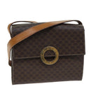 CELINE Macadam Canvas Shoulder Bag PVC Brown Auth 72346-1