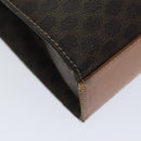 CELINE Macadam Canvas Shoulder Bag PVC Brown Auth 72346-17