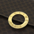 CELINE Macadam Canvas Shoulder Bag PVC Brown Auth 72346-10