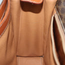 CELINE Macadam Canvas Shoulder Bag PVC Brown Auth 72346-20