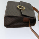 CELINE Macadam Canvas Shoulder Bag PVC Brown Auth 72346-4