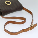 CELINE Macadam Canvas Shoulder Bag PVC Brown Auth 72346-7