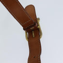 CELINE Macadam Canvas Shoulder Bag PVC Brown Auth 72346-14