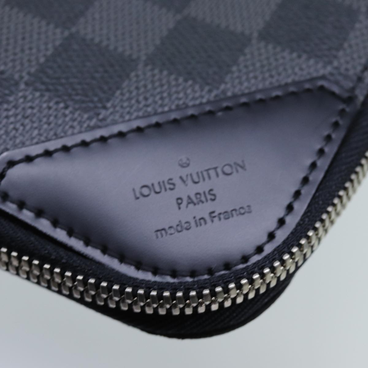 LOUIS VUITTON Damier Graphite Etui 5 Cravat Necktie Case N41136 LV Auth 72349