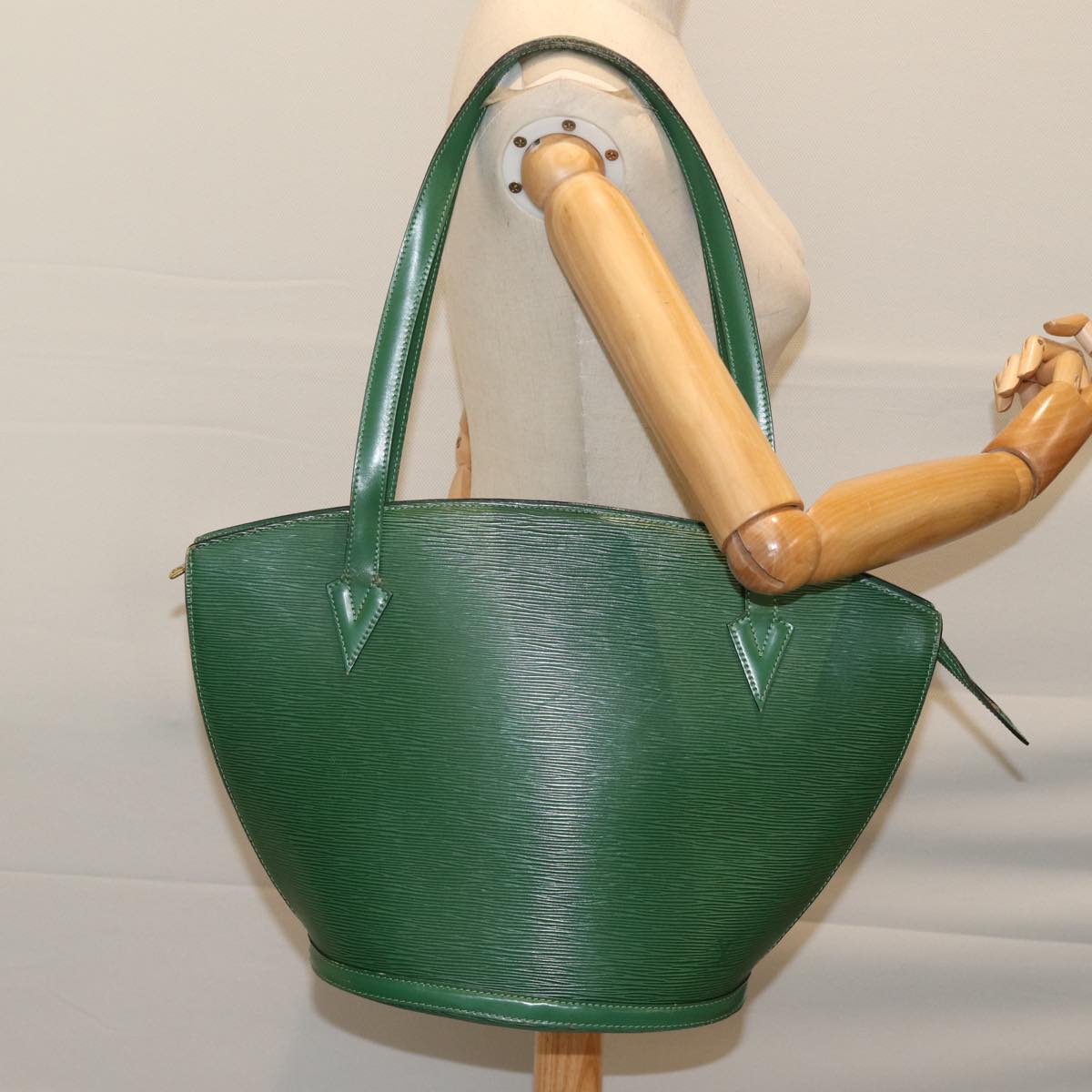 LOUIS VUITTON Epi Saint Jacques Shopping Shoulder Bag Green M52264 Auth 72356