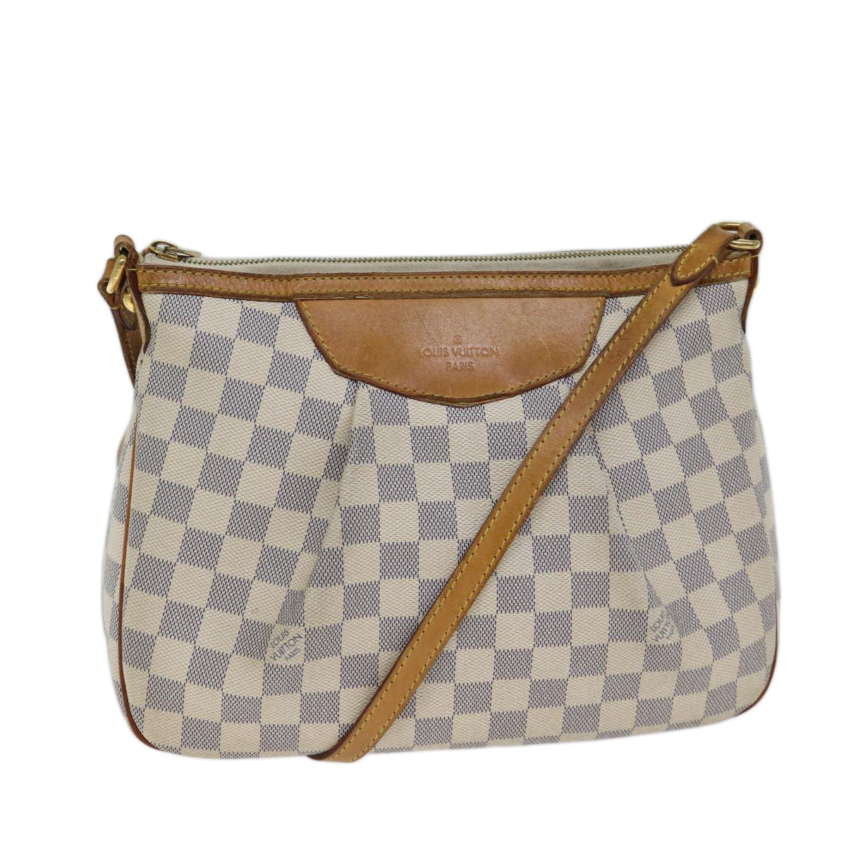 LOUIS VUITTON Damier Azur Siracusa PM Shoulder Bag N41113 LV Auth 72357