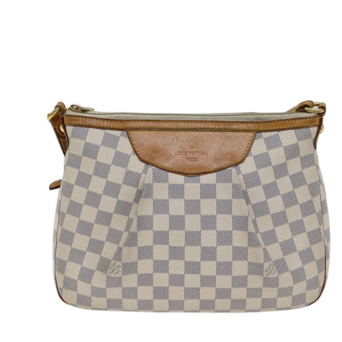 LOUIS VUITTON Damier Azur Siracusa PM Shoulder Bag N41113 LV Auth 72357