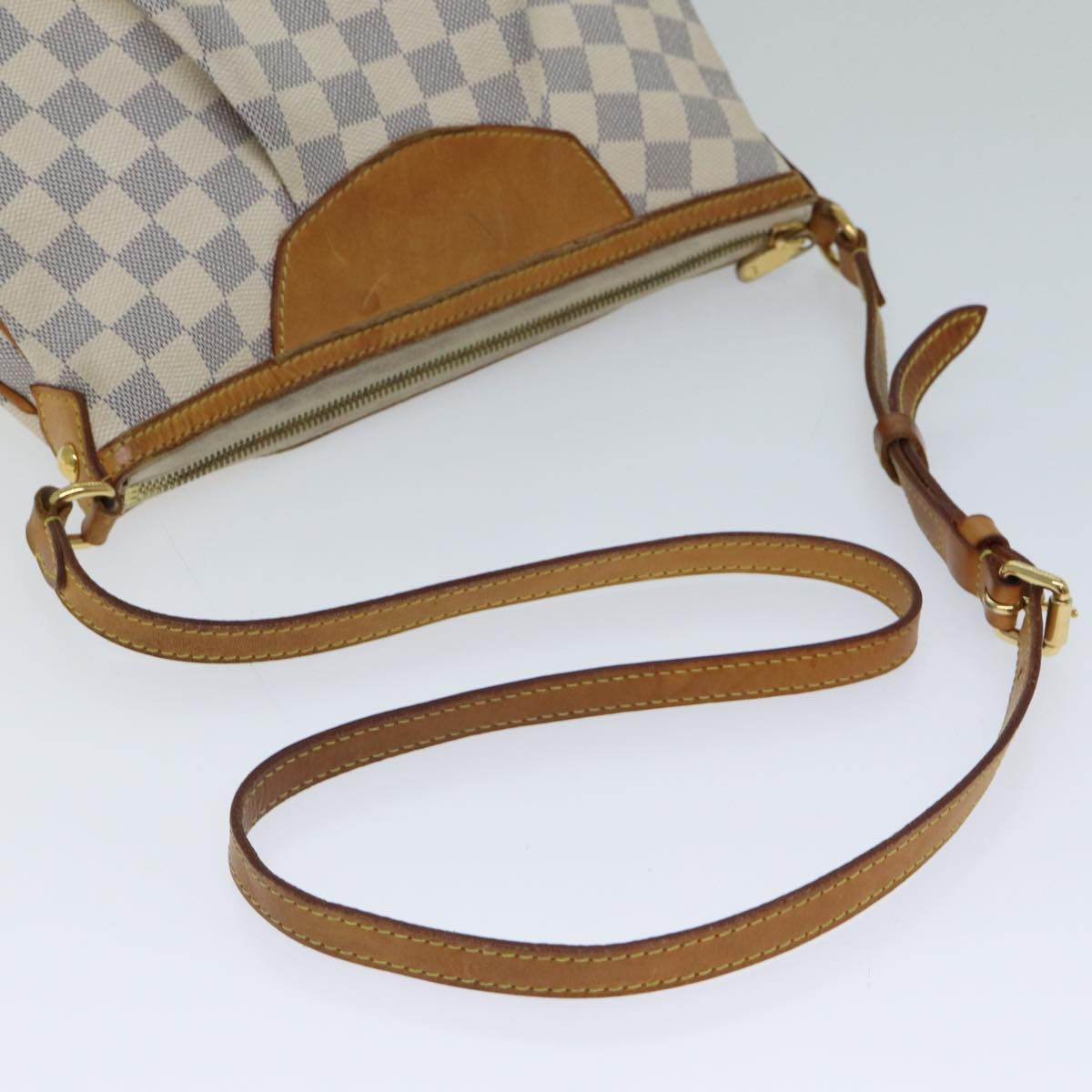 LOUIS VUITTON Damier Azur Siracusa PM Shoulder Bag N41113 LV Auth 72357