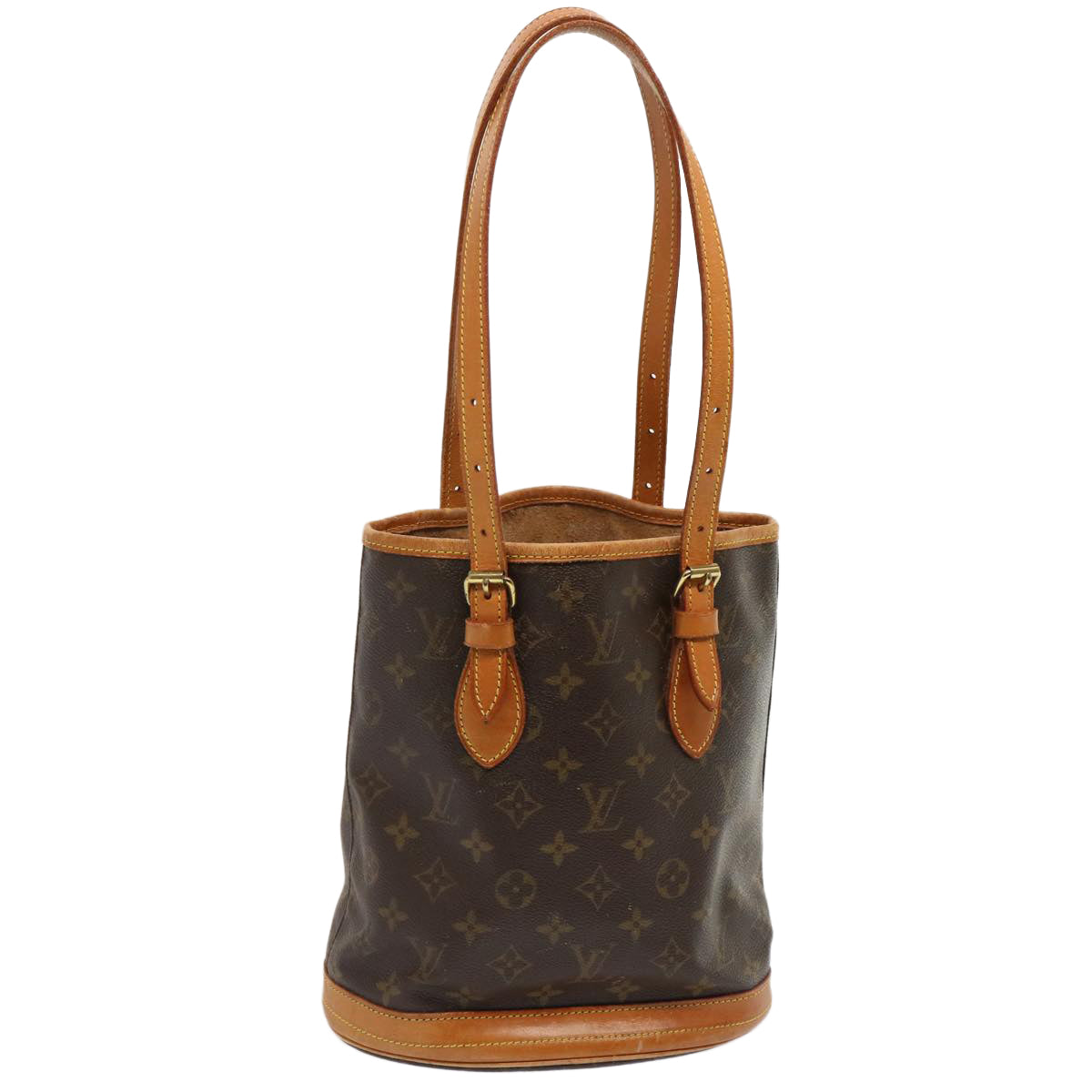 LOUIS VUITTON Monogram Bucket PM Shoulder Bag M42238 LV Auth 72358