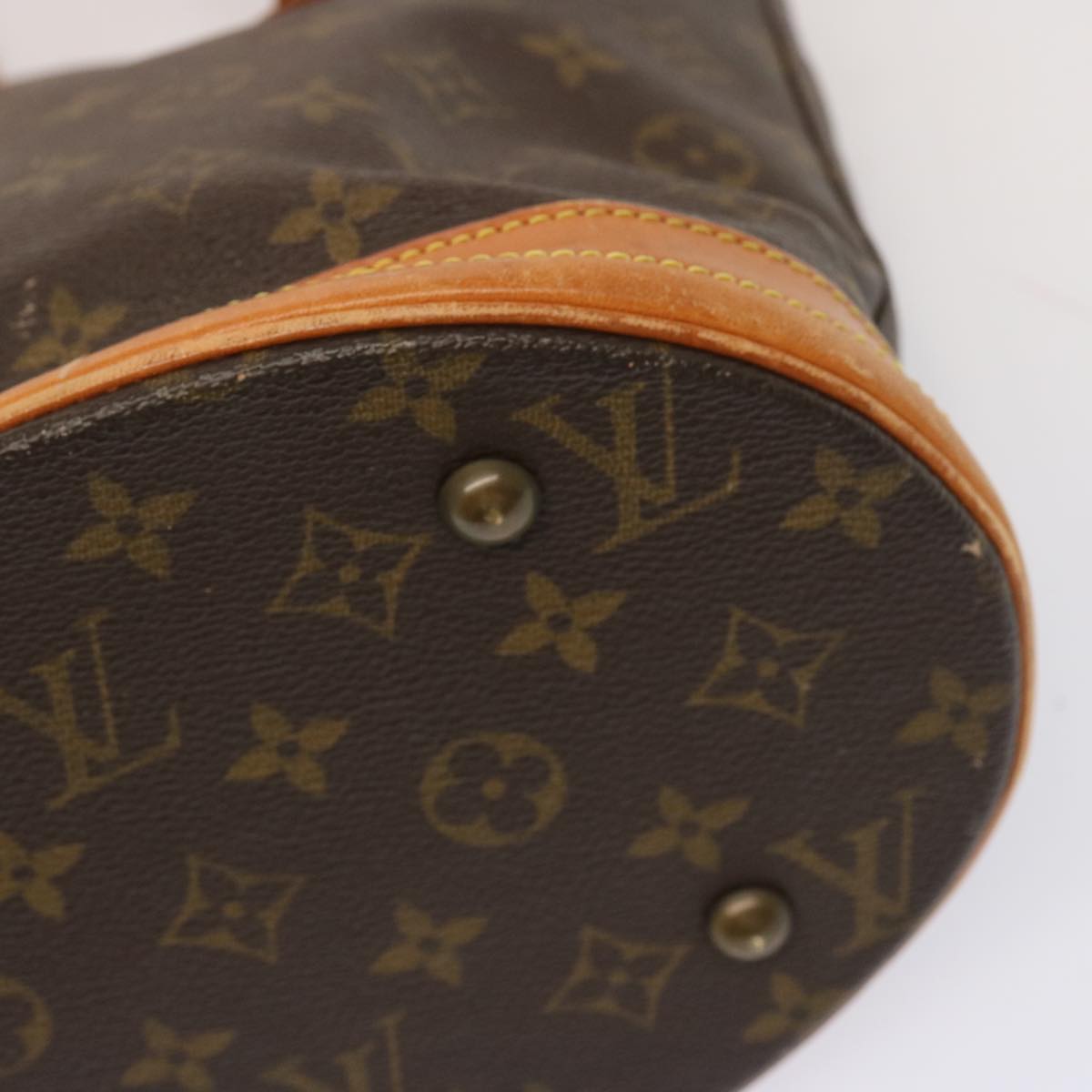 LOUIS VUITTON Monogram Bucket PM Shoulder Bag M42238 LV Auth 72358