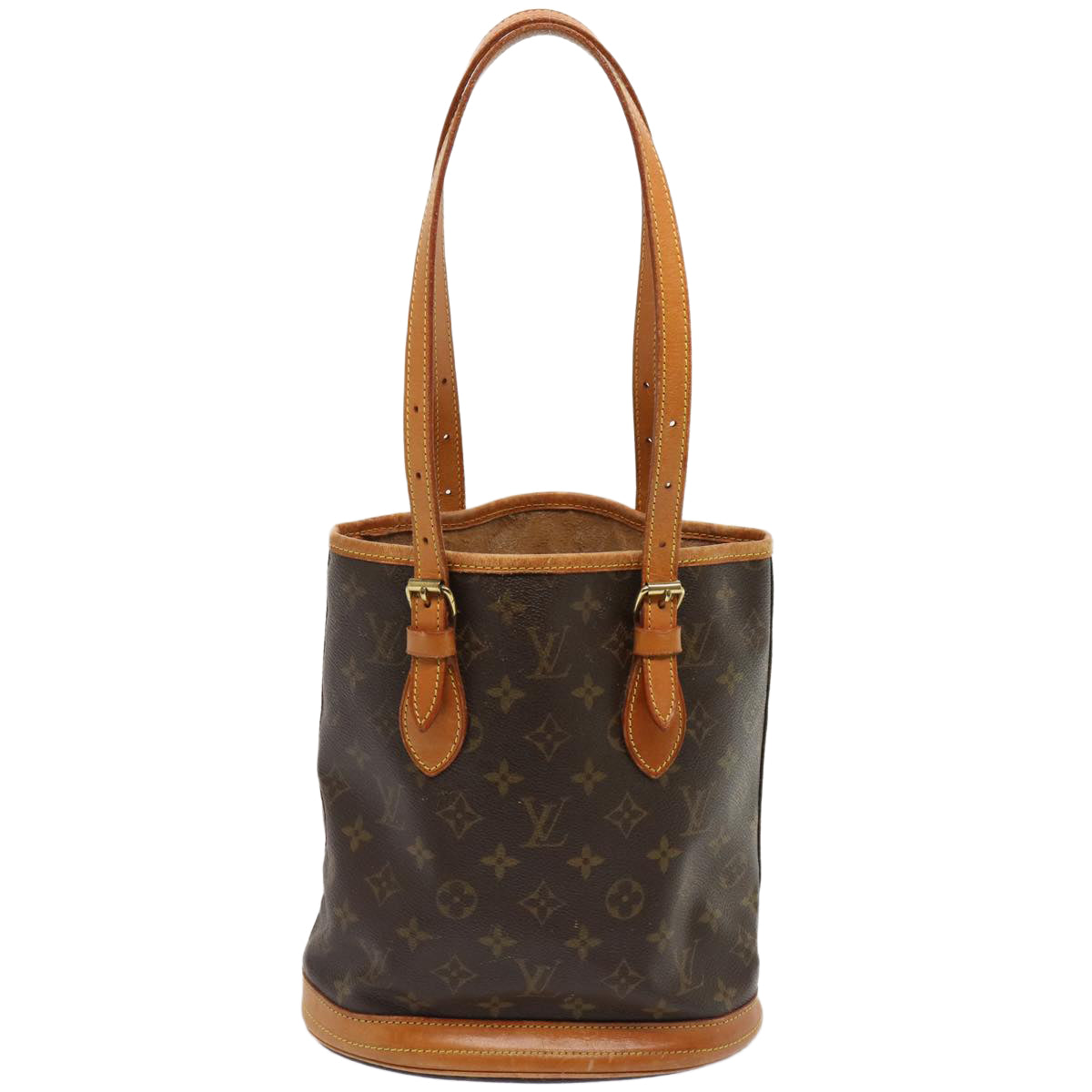 LOUIS VUITTON Monogram Bucket PM Shoulder Bag M42238 LV Auth 72358