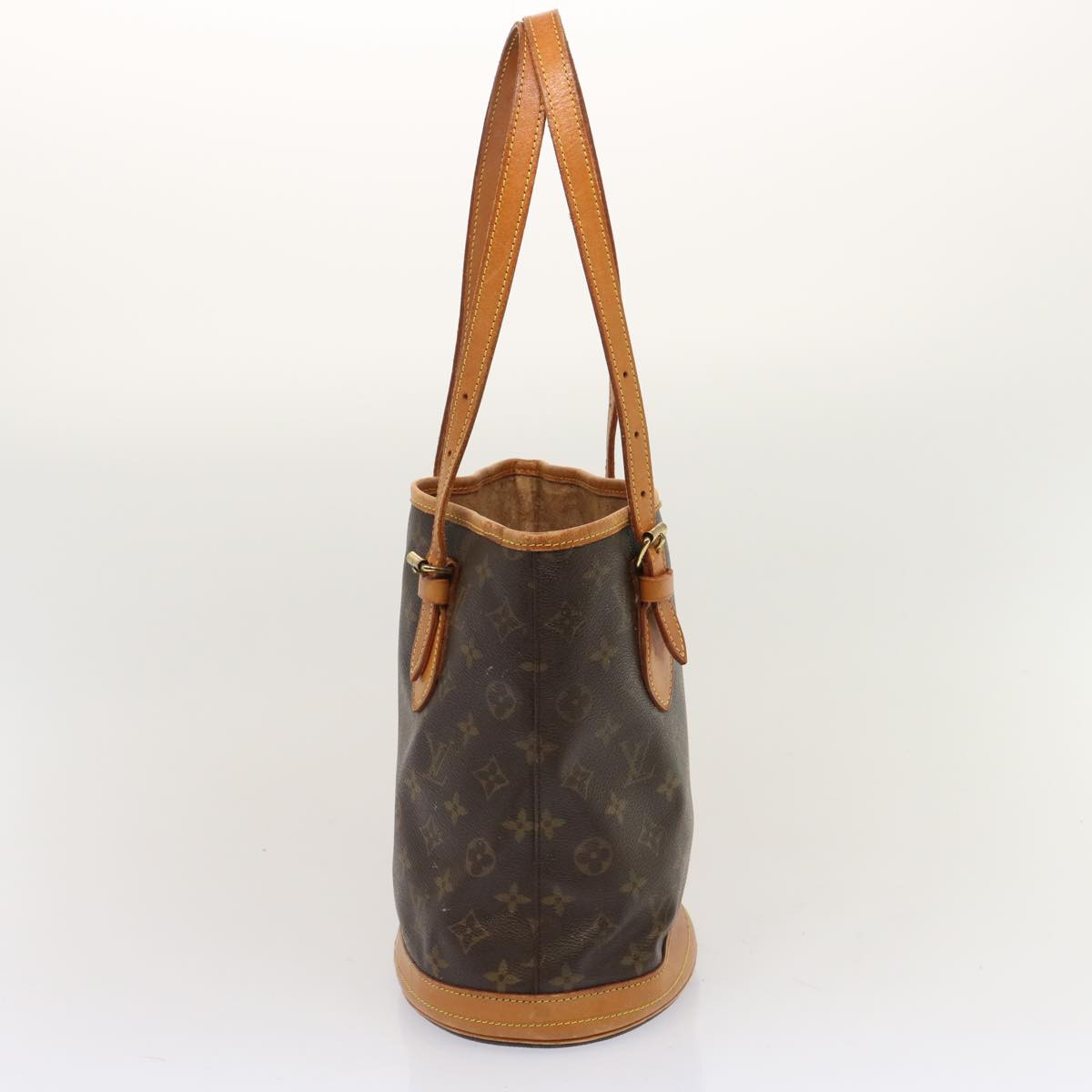 LOUIS VUITTON Monogram Bucket PM Shoulder Bag M42238 LV Auth 72358