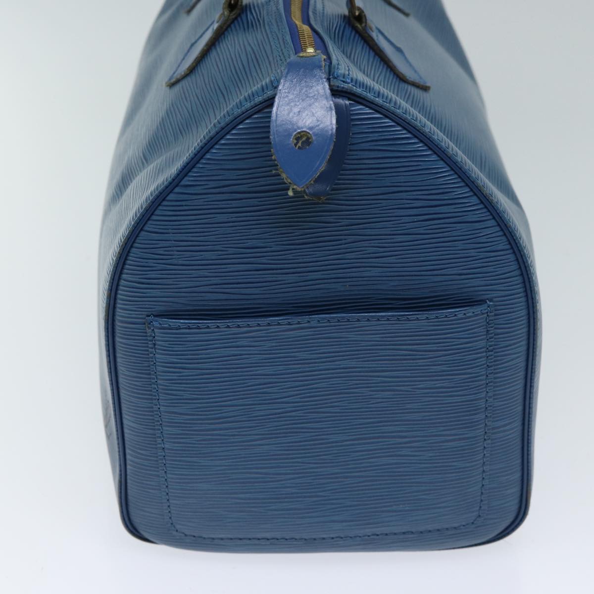 LOUIS VUITTON Epi Speedy 35 Hand Bag Toledo Blue M42995 LV Auth 72396