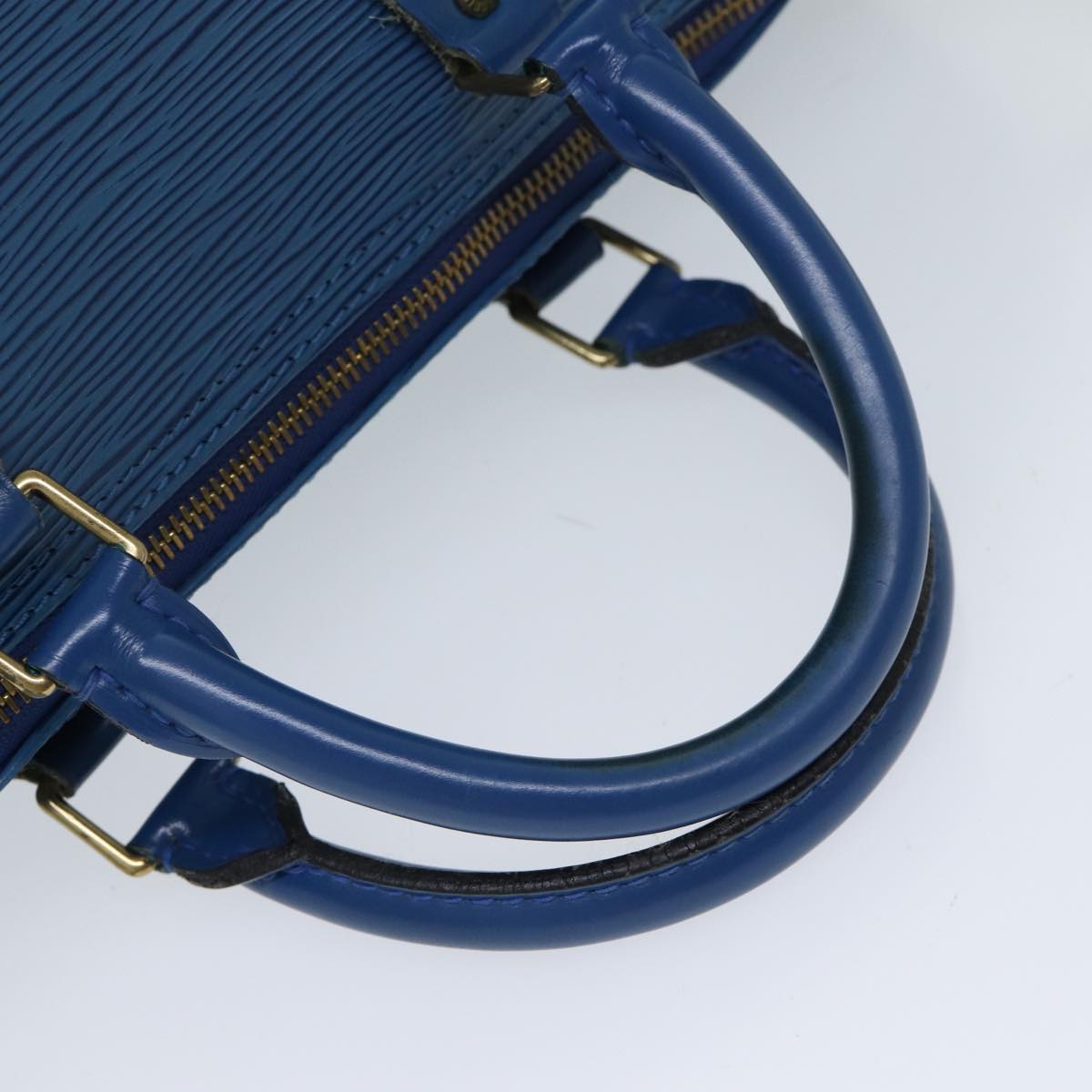 LOUIS VUITTON Epi Speedy 35 Hand Bag Toledo Blue M42995 LV Auth 72396