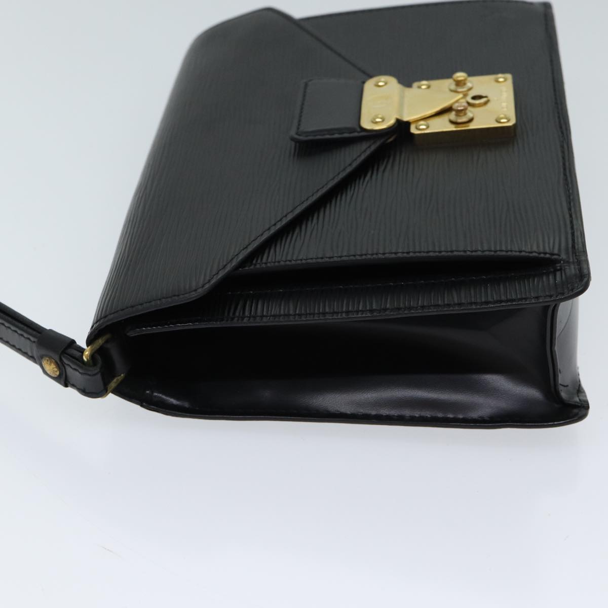 LOUIS VUITTON Epi Serie Dragonne Hand Bag Black M52612 LV Auth 72397