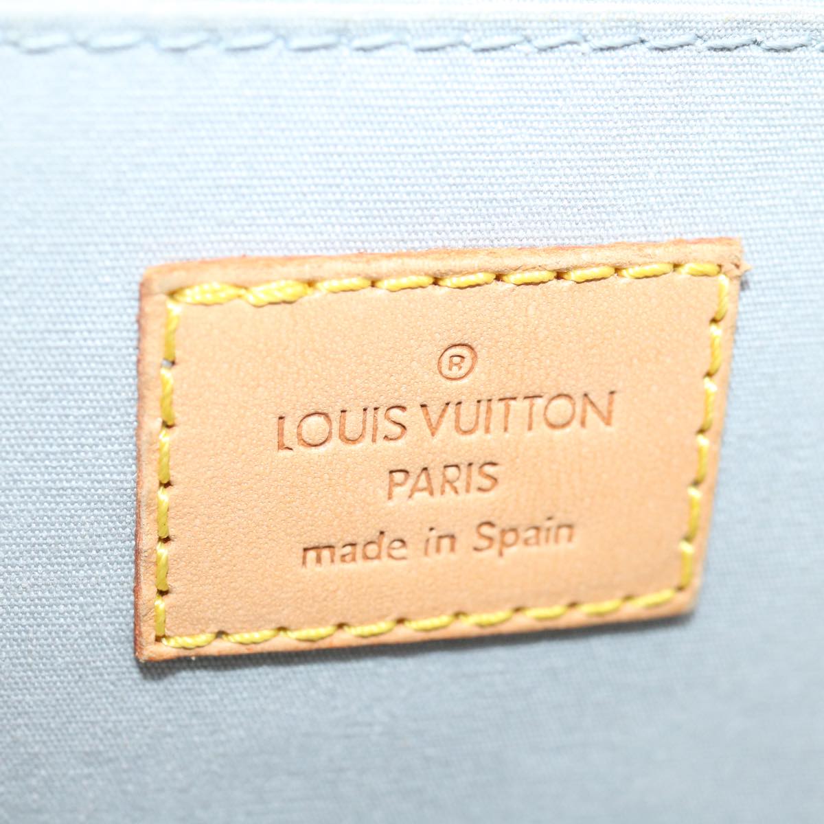 LOUIS VUITTON Monogram Vernis Roxbury Drive Hand Bag Perle M91374 LV Auth 72400