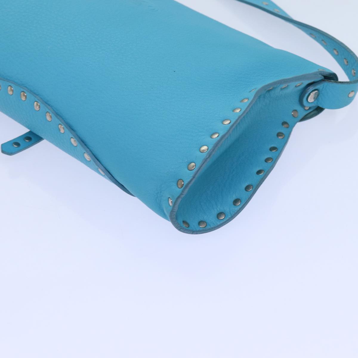 CELINE Shoulder Bag Light Blue Auth 72402