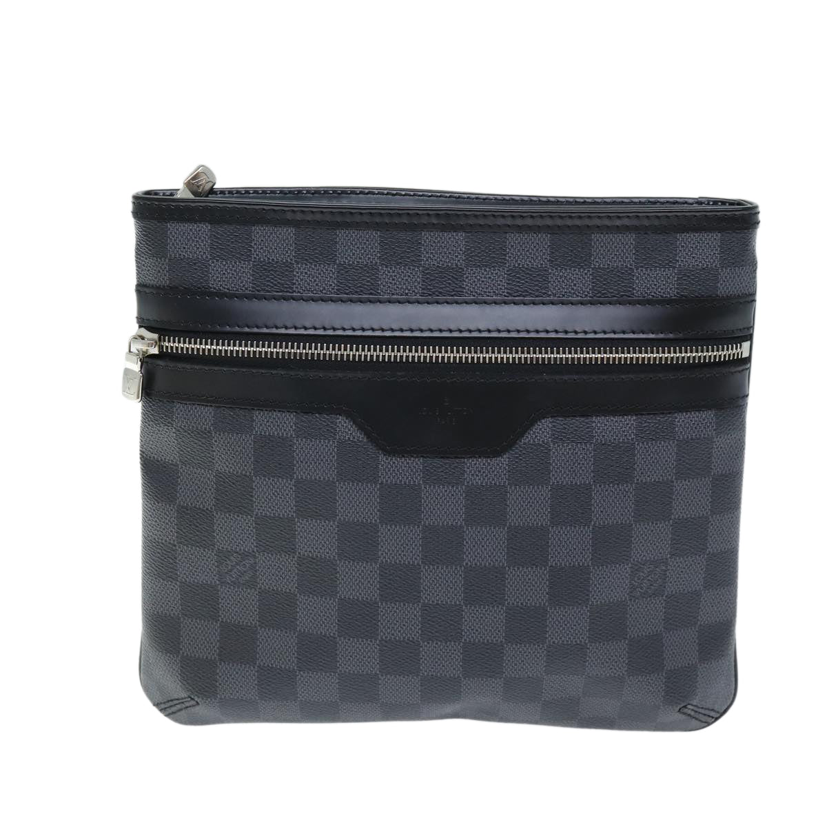 LOUIS VUITTON Damier Graphite Tomas Shoulder Bag N58028 LV Auth 72432A