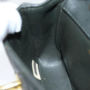 CHANEL Mini Matelasse Turn Lock Chain Bag Lamb Skin Black CC Auth 72435AV-20