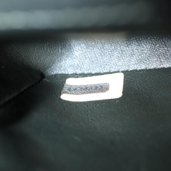 CHANEL Mini Matelasse Turn Lock Chain Bag Lamb Skin Black CC Auth 72435AV