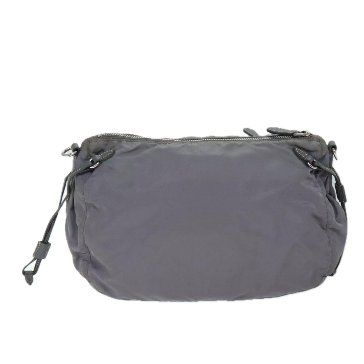 PRADA Shoulder Bag Nylon Gray Auth 72444 - 0