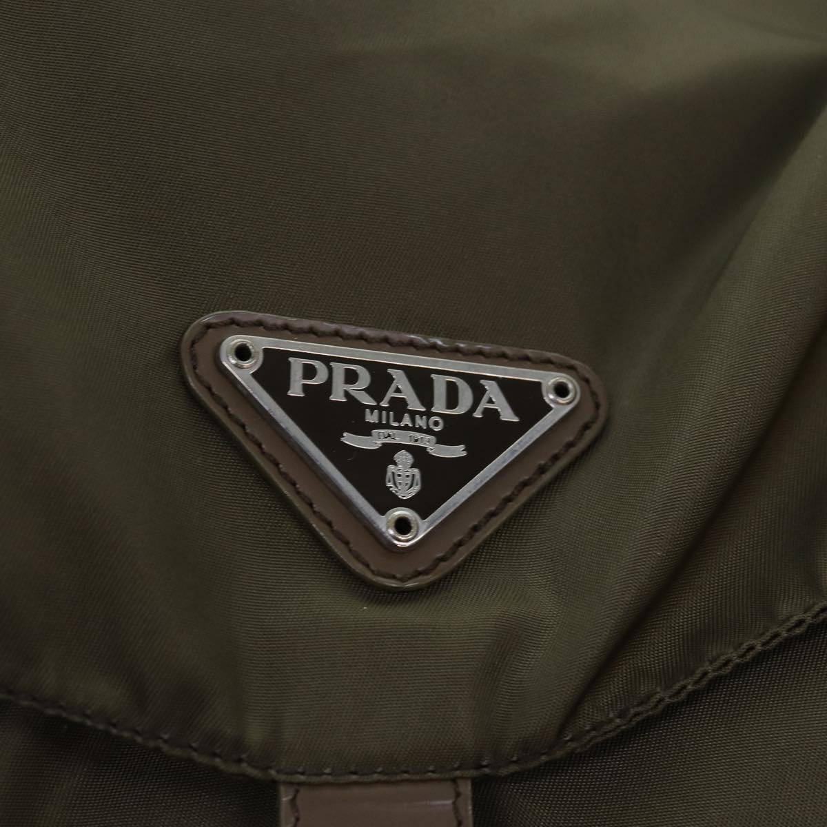 PRADA Backpack Nylon Brown Auth 72453