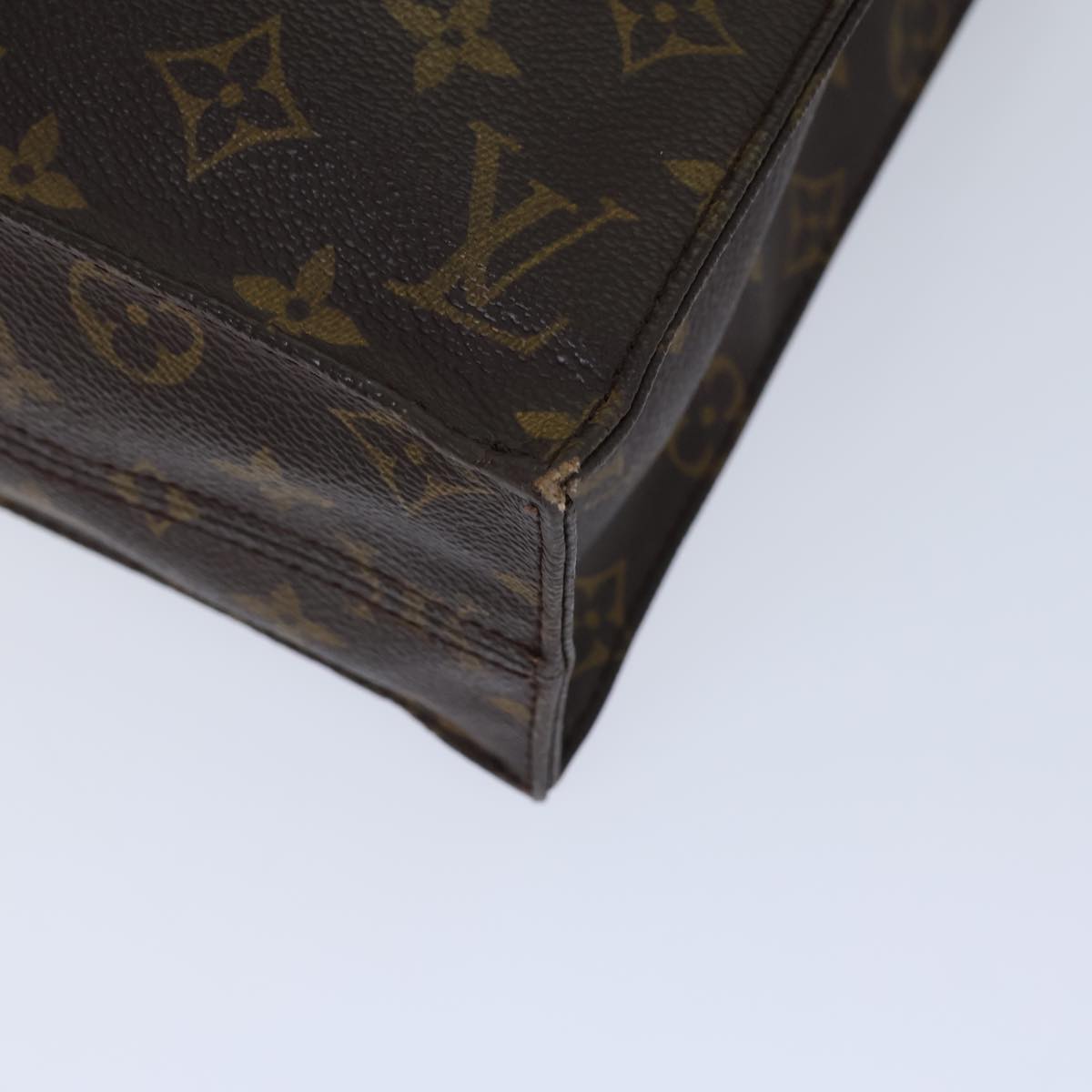 LOUIS VUITTON Monogram Sac Plat Hand Bag M51140 LV Auth 72455