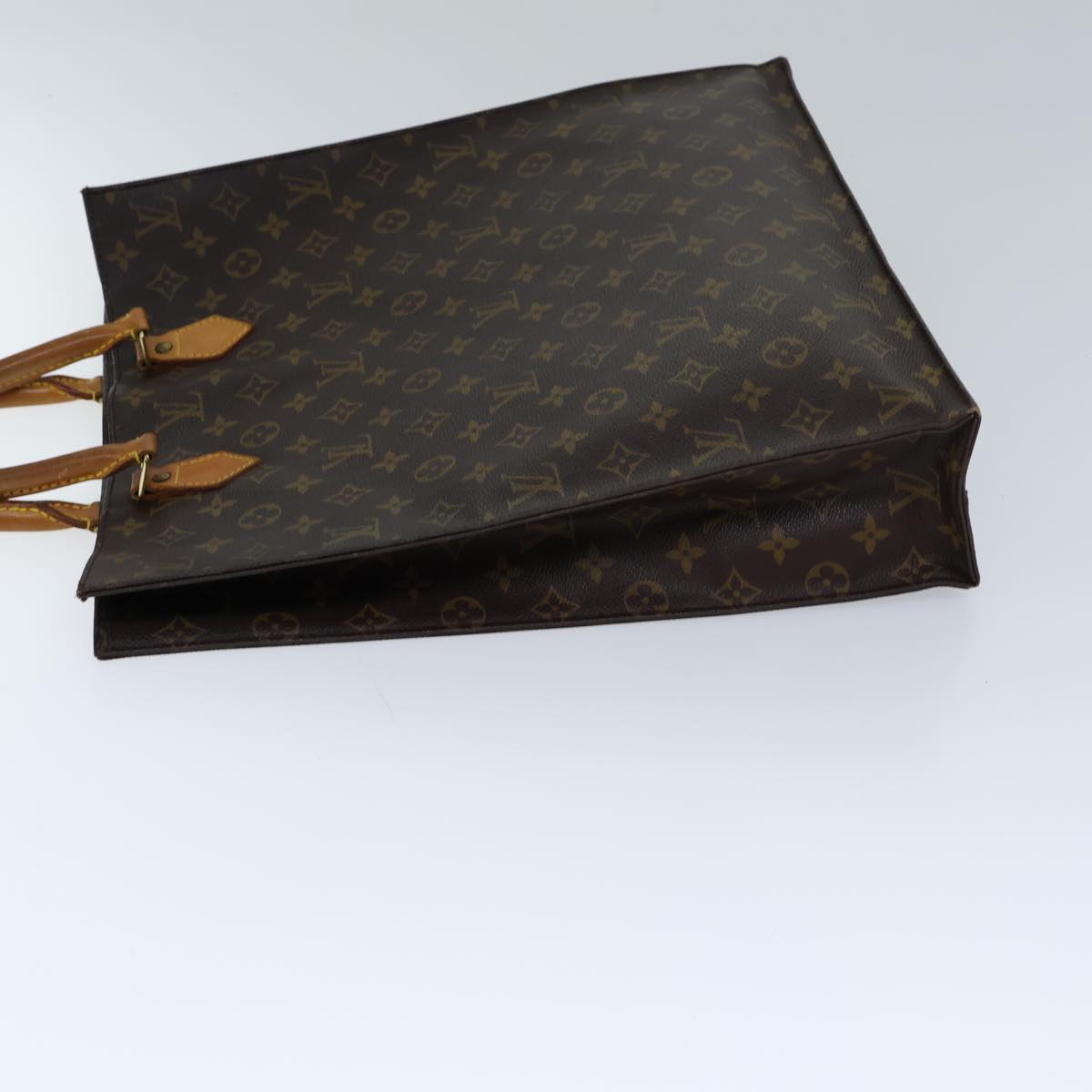 LOUIS VUITTON Monogram Sac Plat Hand Bag M51140 LV Auth 72455