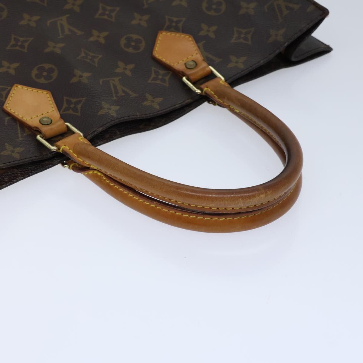 LOUIS VUITTON Monogram Sac Plat Hand Bag M51140 LV Auth 72455