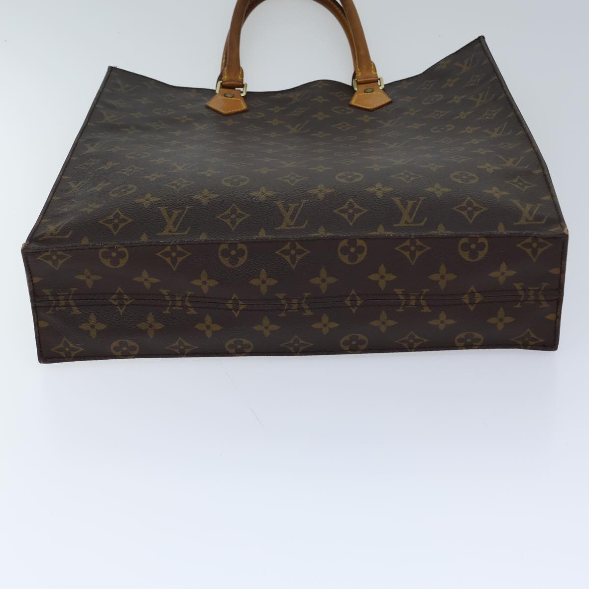 LOUIS VUITTON Monogram Sac Plat Hand Bag M51140 LV Auth 72455