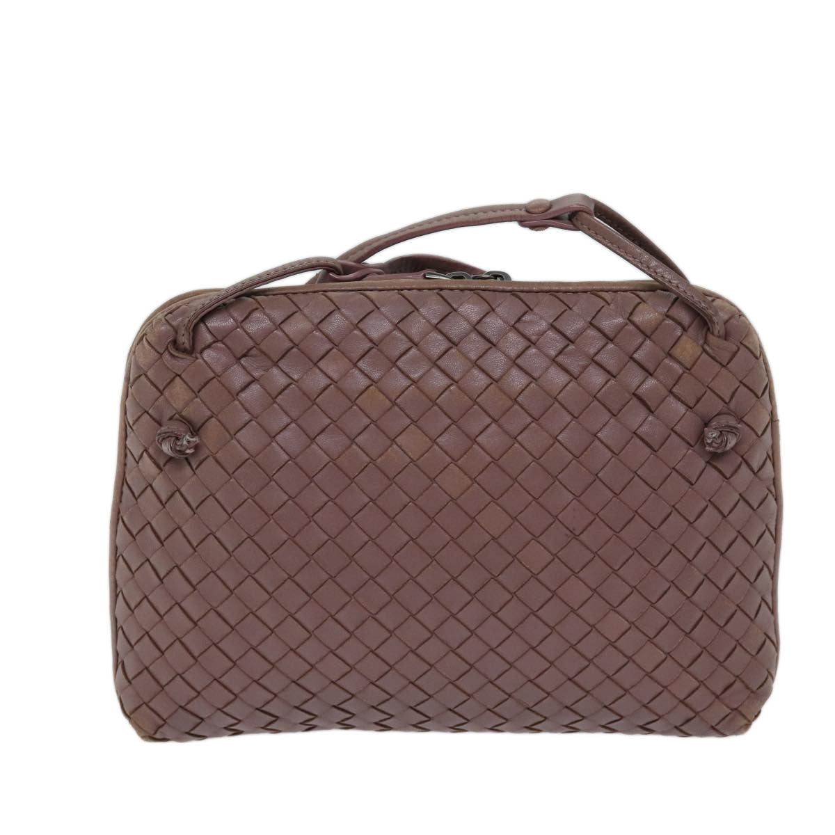 BOTTEGA VENETA INTRECCIATO Shoulder Bag Leather Pink Auth 72460 - 0