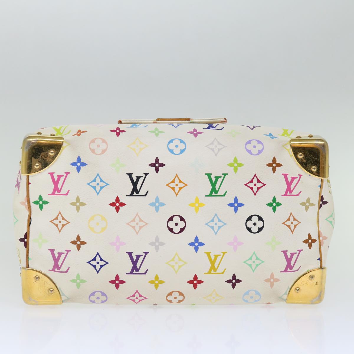 LOUIS VUITTON Monogram Multicolor Speedy 30 Hand Bag White M92643 LV Auth 72469