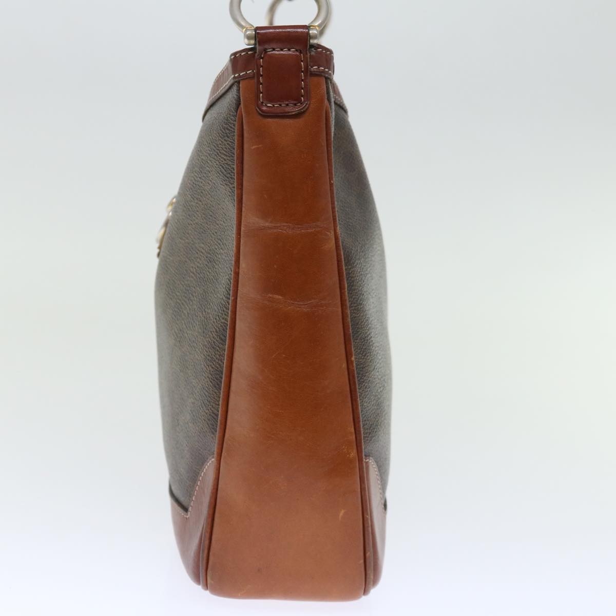 CELINE Macadam Canvas Shoulder Bag PVC Brown Auth 72486
