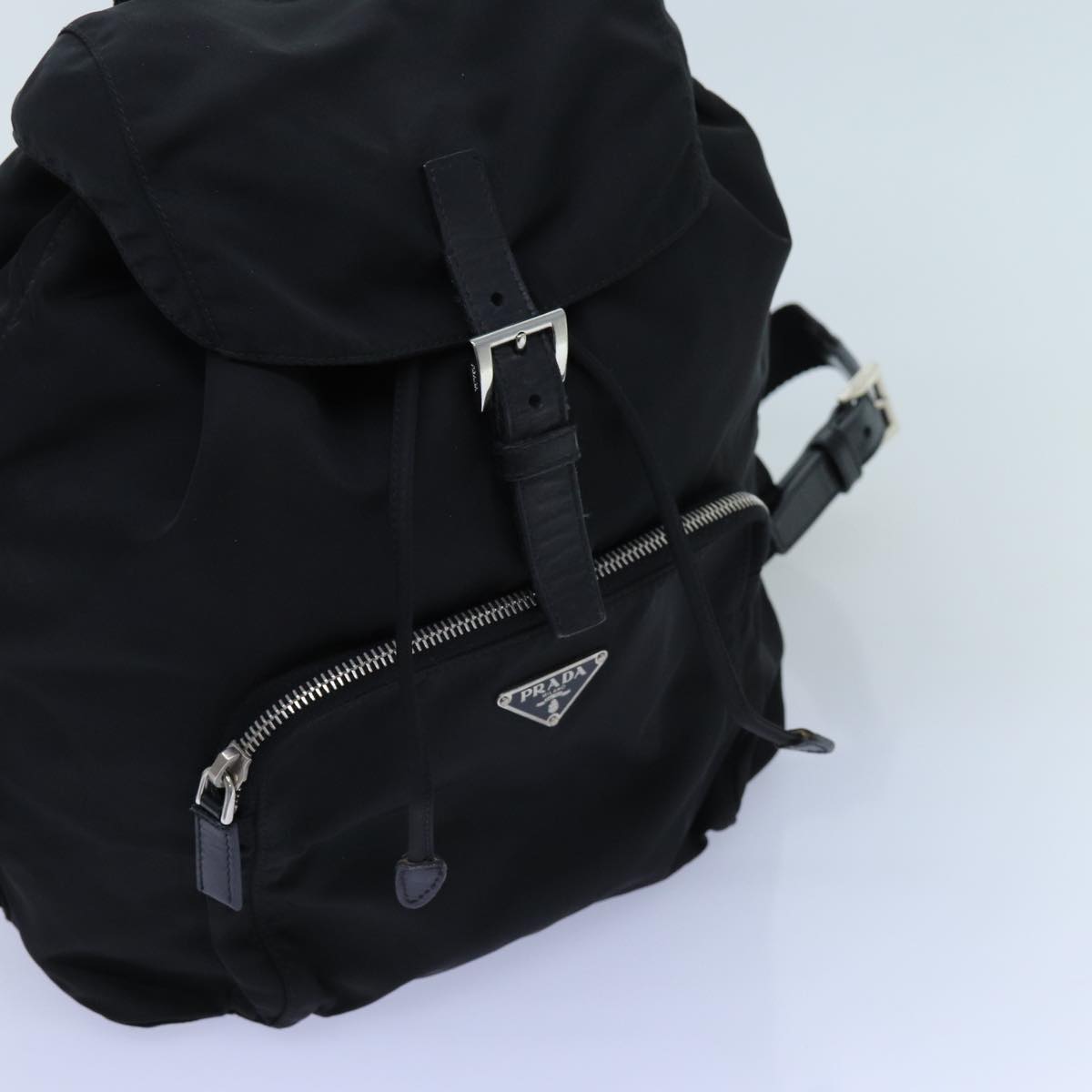 PRADA Backpack Nylon Black Auth 72489