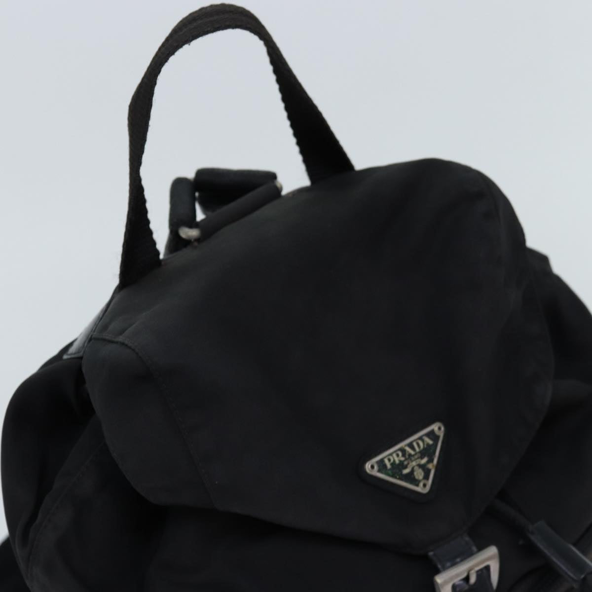 PRADA Backpack Nylon Black Auth 72491