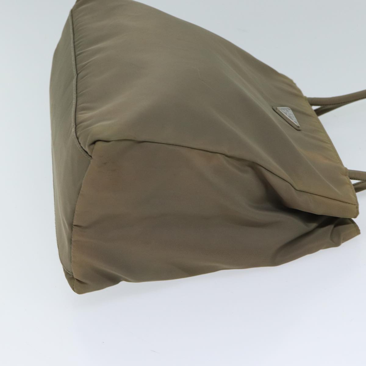 PRADA Hand Bag Nylon Gray Auth 72494