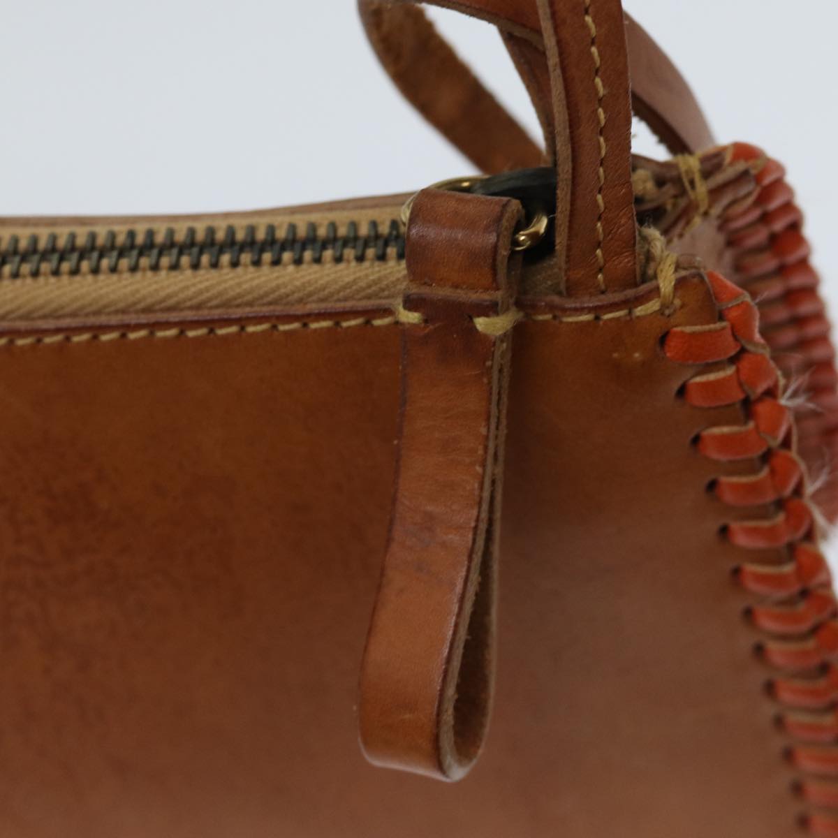 Miu Miu Shoulder Bag Leather Brown Auth 72496