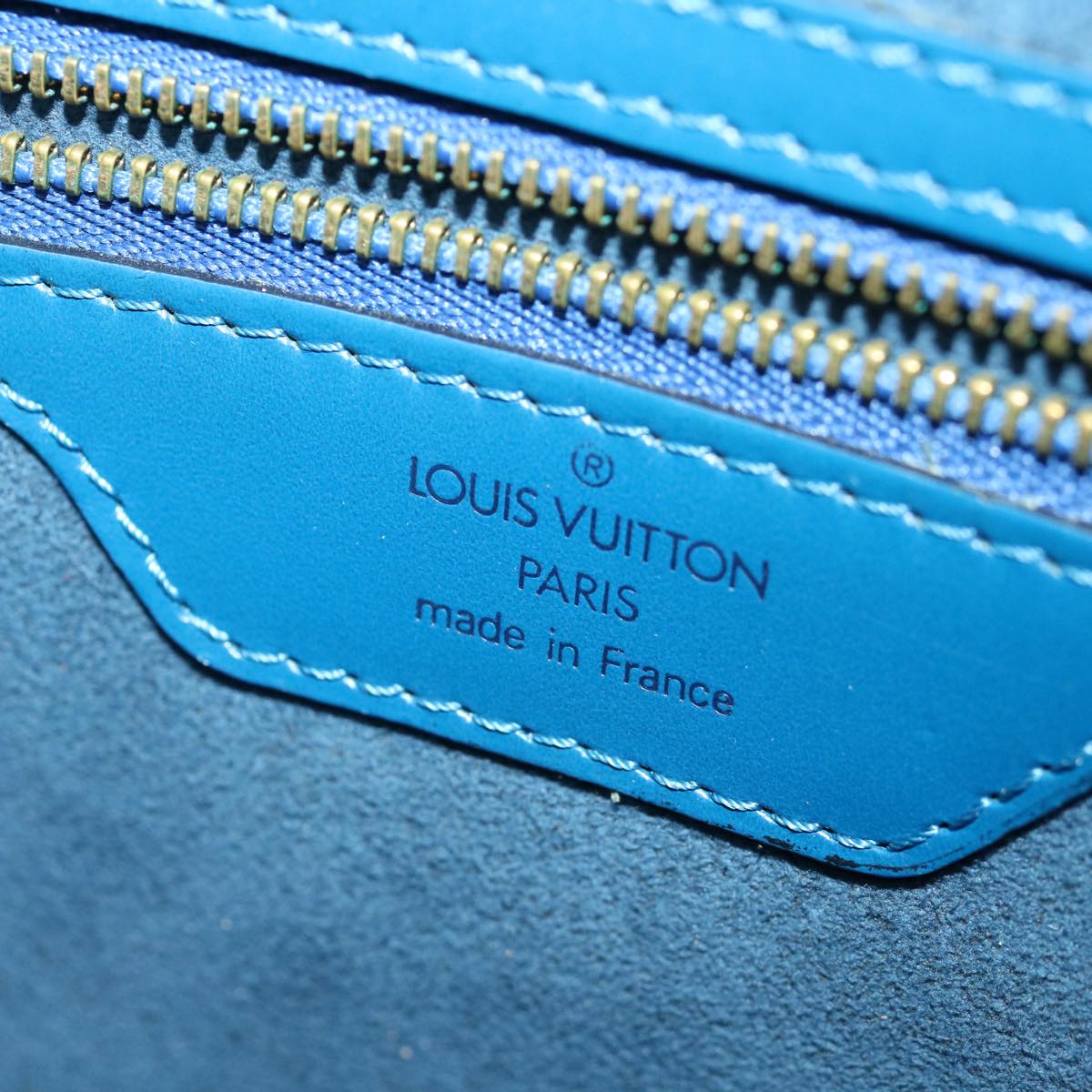 LOUIS VUITTON Epi Saint Jacques Shopping Shoulder Bag Blue M52275 Auth 72505