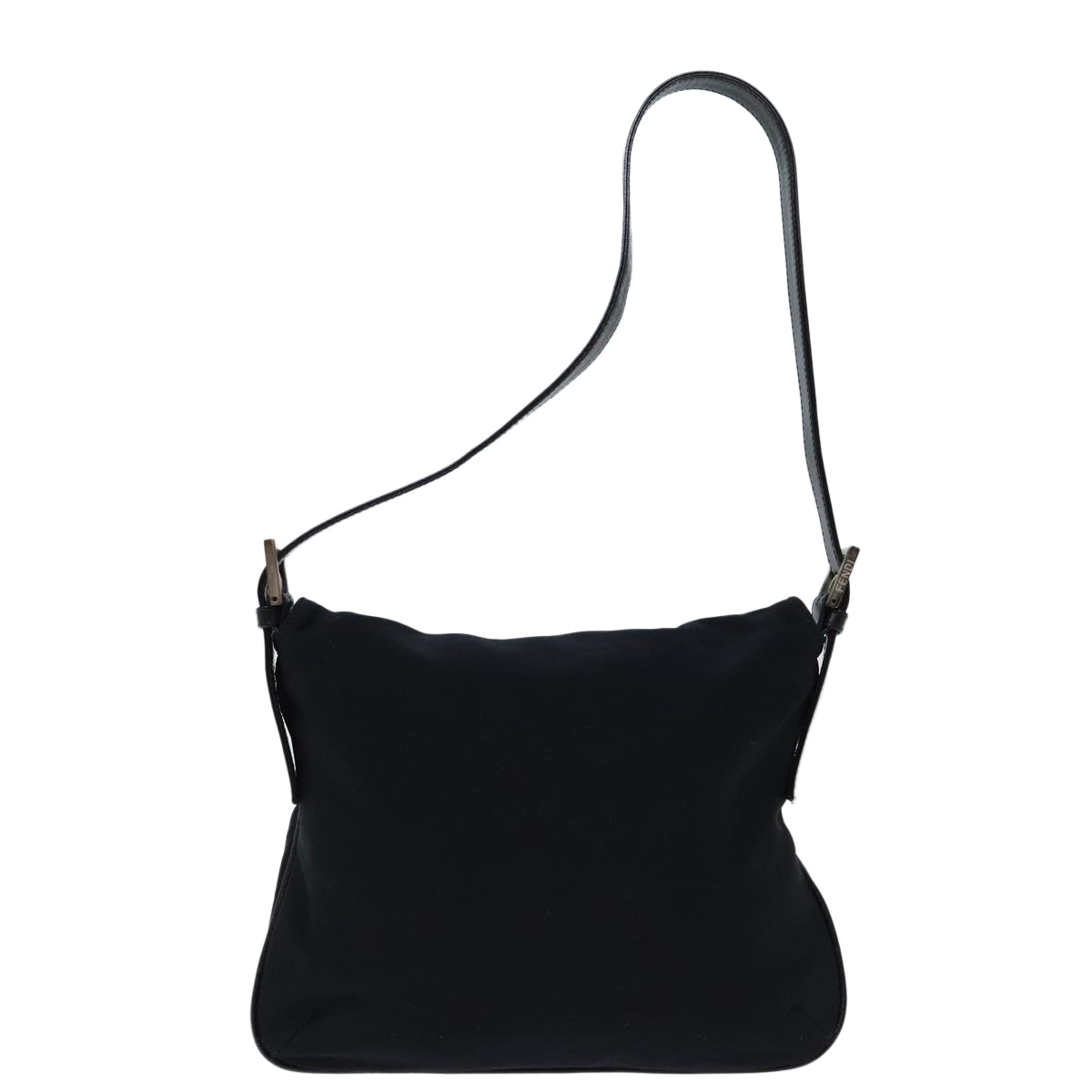 FENDI Mamma Baguette Shoulder Bag Nylon Black Auth 72512 - 0