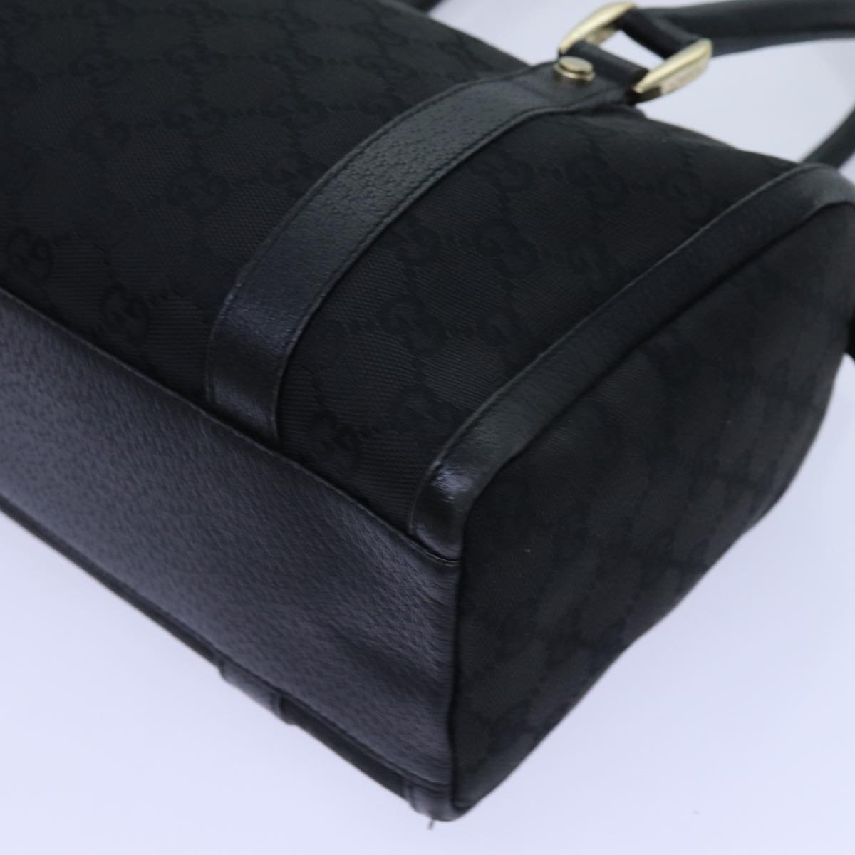 GUCCI GG Canvas Shoulder Bag Black Auth 72519